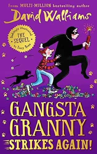Knjiga "Gangsta Granny Strikes Again!", autora David Walliams, izdavač HarperCollins Publishers, 2022.