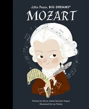 Knjiga "Mozart", autora Ma Isabel Sánchez Vegara, izdavač Frances Lincoln Children's Books, 2023., tvrdi uvez