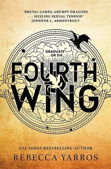Knjiga "Fourth Wing", autora Rebecca Yarros, izdavač Hachette UK, 2023.